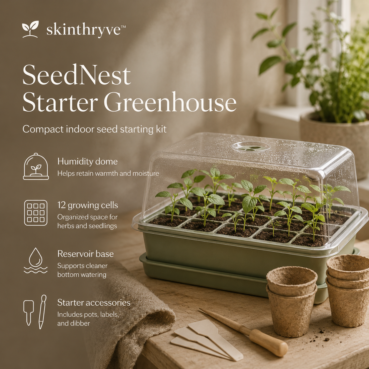 skinthryve™ SeedNest Starter Greenhouse
