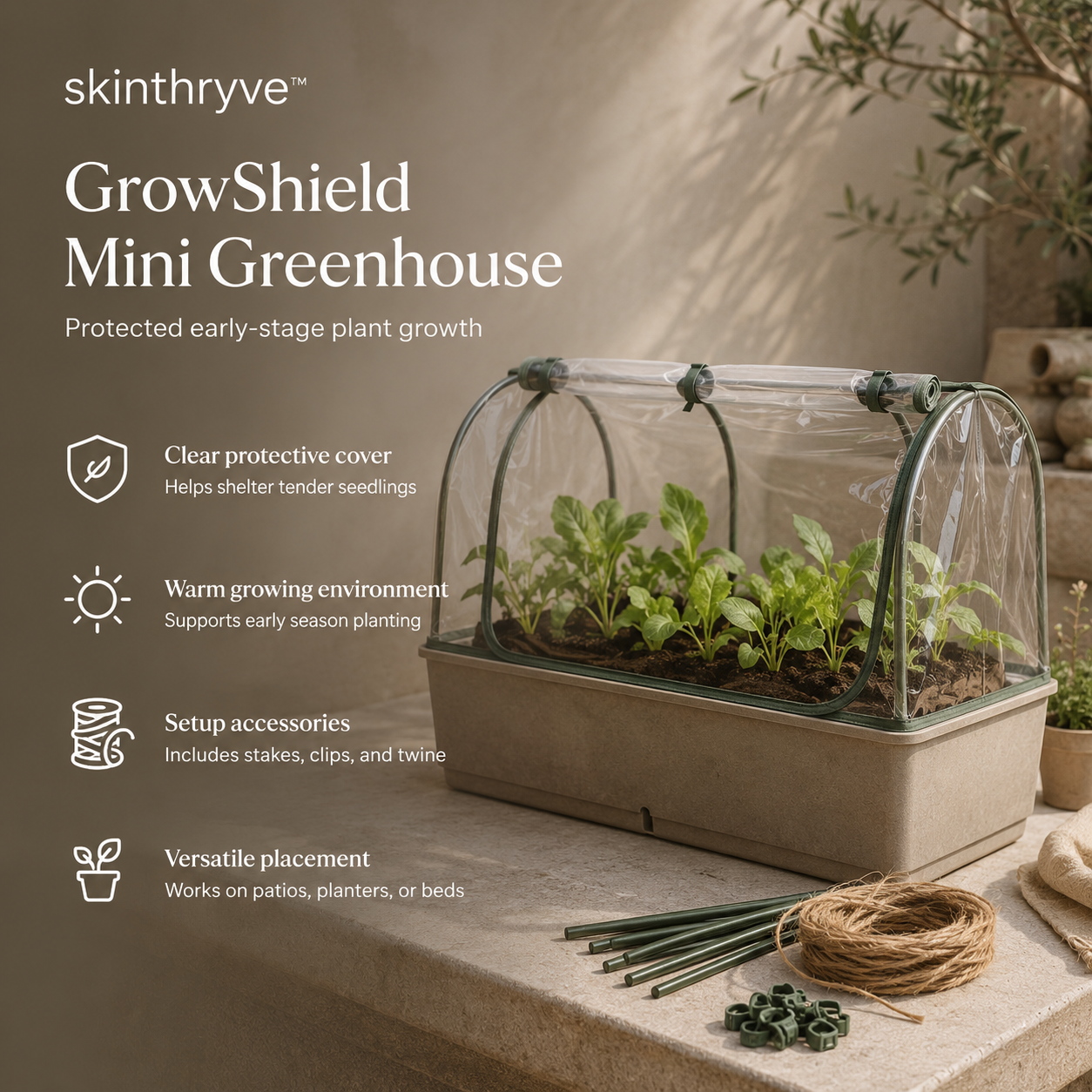 skinthryve™ GrowShield Mini Greenhouse